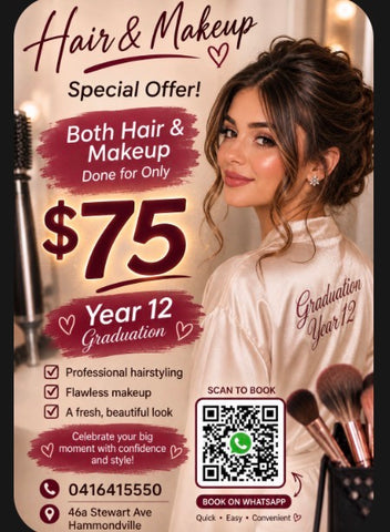 Year 12 Graduation Hair & Makeup Service – Limited Time